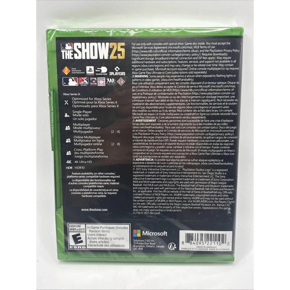 Solutions 2 Go MLB The Show 25 (Xbox Series X)